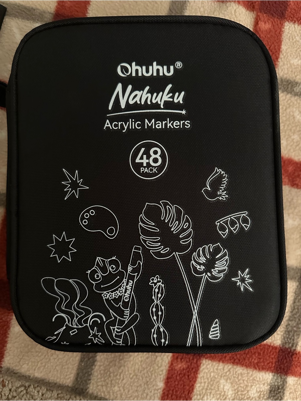 Ohuhu Nahuku Acrylic Markers 48-Pack - Black Carry Case